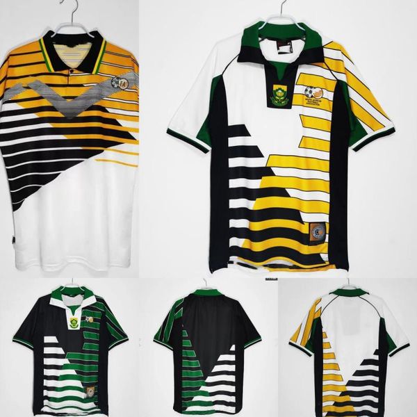 1994 1998 mccarthy bartlett retro soccer jersey mokoena fortune radebe 98 man classic vintage football top, Black